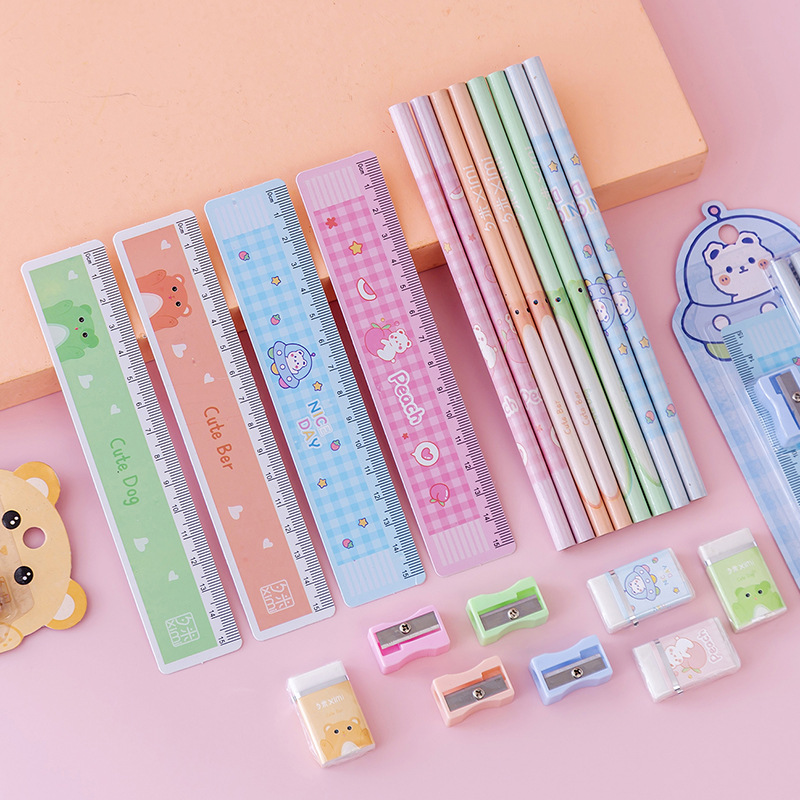 Picture of Learning Stationery Set Gift Box Children's Day Gift School Supplies Cute Student Reward Small Gift Pencil