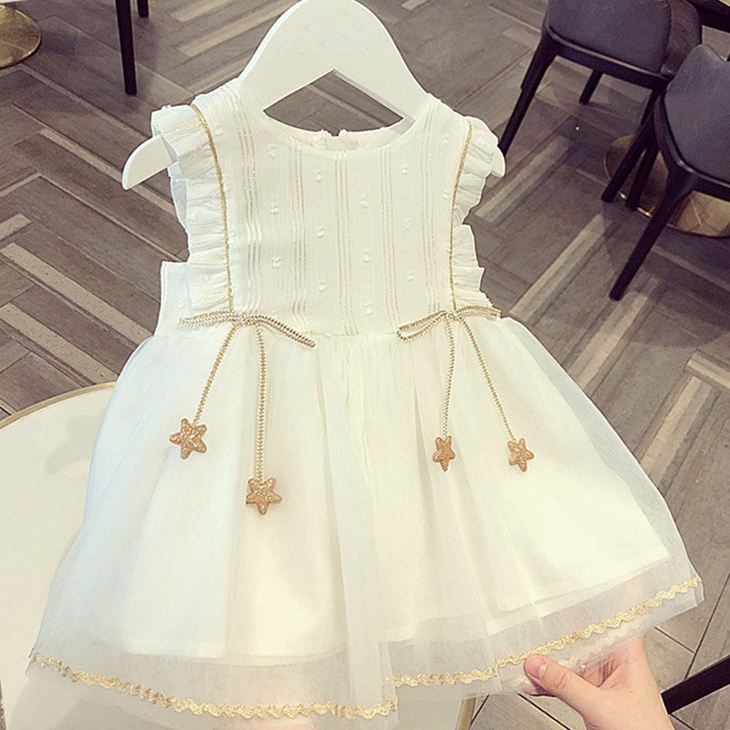 Picture of Girl's butterfly dress 2024 Summer mesh one-year-old dress female Western princess baby dress