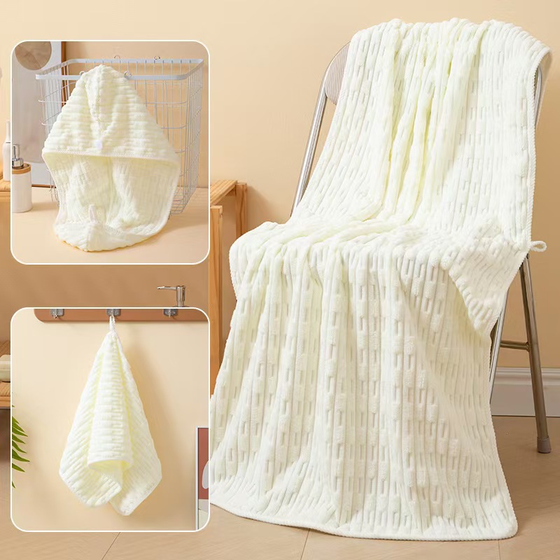 Picture of [New high quality thickening] Candy strip towel bath towel coral velvet beach towel than pure cotton quick-drying absorbent