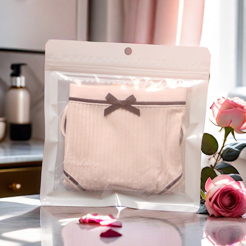 Women's underwear socks packaging bag stockings pantyhose transparent self-sealing bag cotton mask children's high socks packaging bag