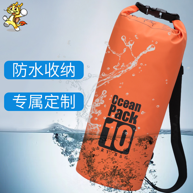 Outdoor Rafting Leisure Hiking Waterproof Bag Mountaineering Bag Diving Beach Bag Swimming Bag Pvc Camping Style Waterproof Bucket Bag