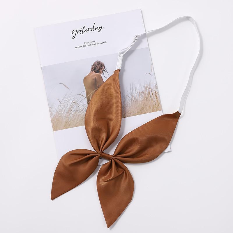 Picture of Goldfish Knot Jk Bow Tie Imitation Triangle Towel Free Slayer Suit Scarf Japanese Bow Uniform Collar wine red
