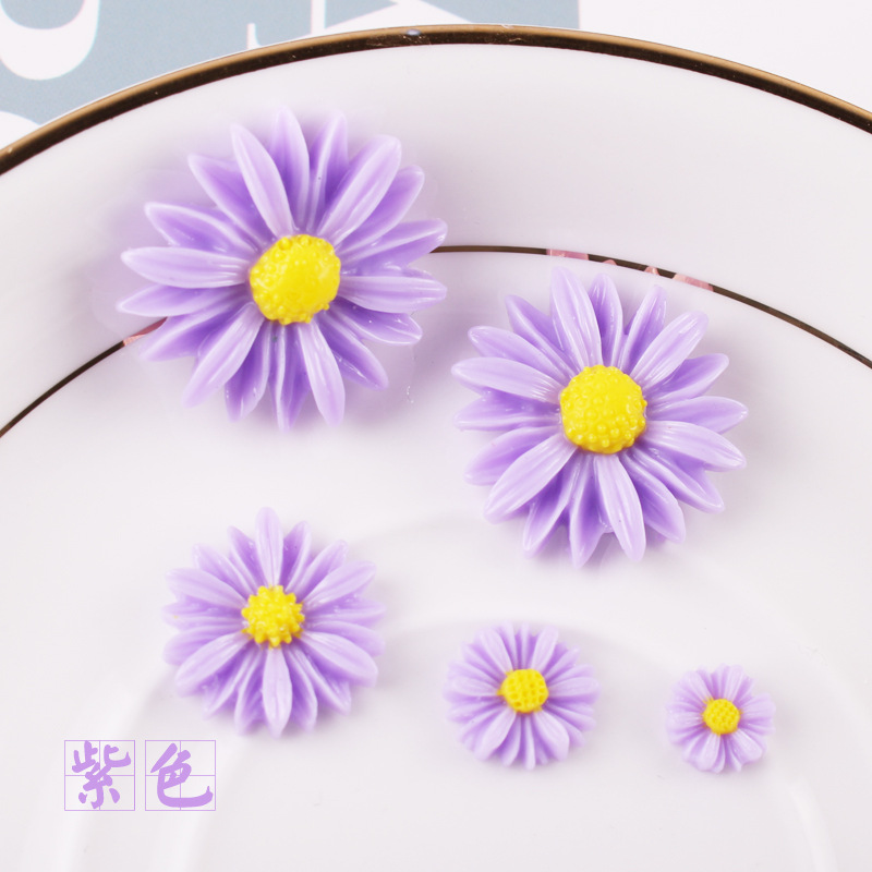 Picture of Cross-Border Resin Sunflower DIY Cream Mobile Phone Case Accessories Kidsren's Hair Accessories Daisy Flower Decoration Materials