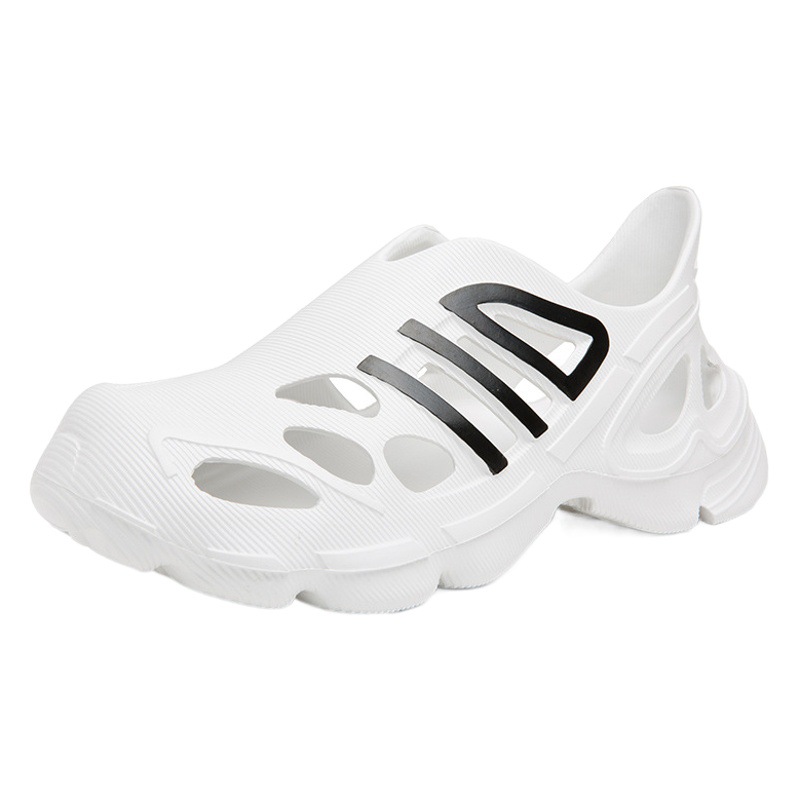 Cross-border plus size fashion casual coconut hole shoes men's breathable hollow platform sandals Men's Youth beach shoes