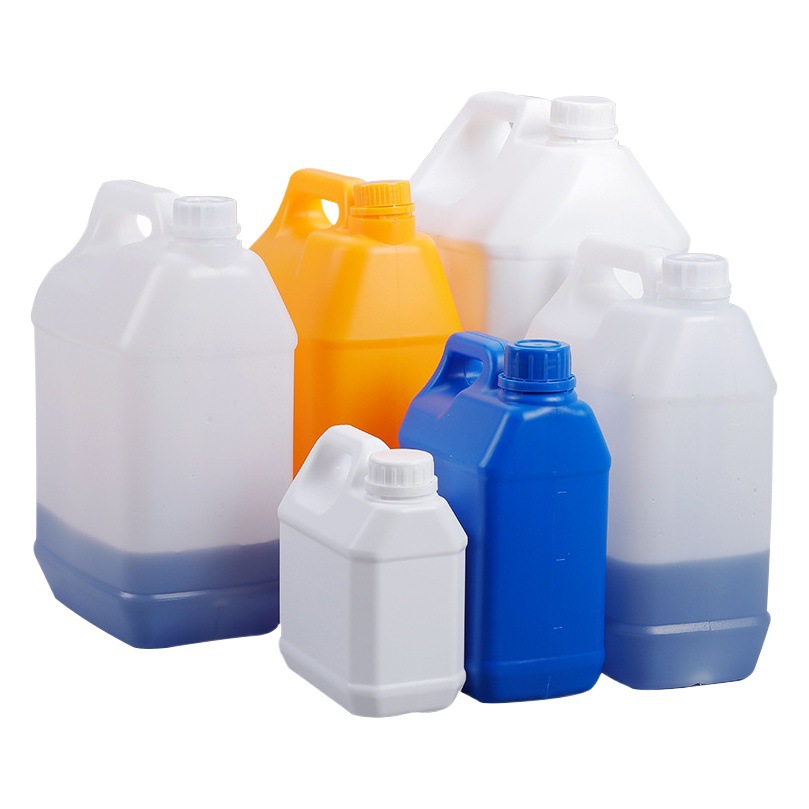 Thickened 1-10 L Food Grade Plastic Pot Small Mouth Portable Flat Pot Barrel Industrial Solution Sealed Packaging Chemical Pot