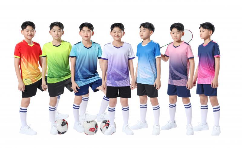 Football uniform suit children's competition training team uniform breathable sports clothing short sleeve football uniform printable logo920