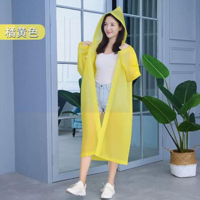 Picture of Eva Fashionable Single-Person Long Full-Body Rainstorm-Proof Unisex Adult Poncho Portable Disposable Raincoat for Outdoor Rain Protection