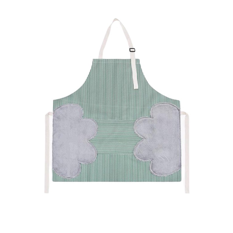 Adjustable Fabric Hand-Wipeable Apron for Home, Pure Cotton Fashionable Cooking and Cooking Kitchen Oil-Proof Smock Wholesale