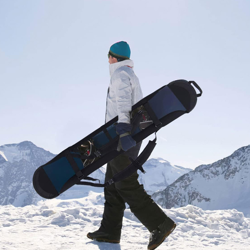 Picture of Ski board bag veneer dumpling skin single and double shoulder backpack hand-carrying skateboard storage thickened ski board cover waterproof moth-proof