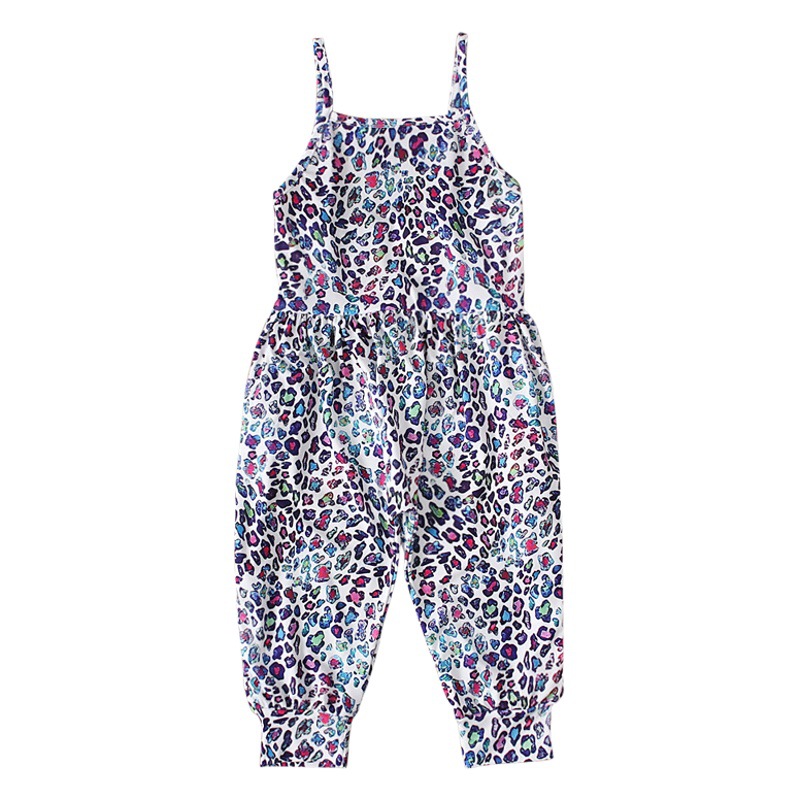 Children's Europe and the United States summer girls sling shoulder-length jumpsuit climbing suit Harbin clothes children's clothing a generation of ins