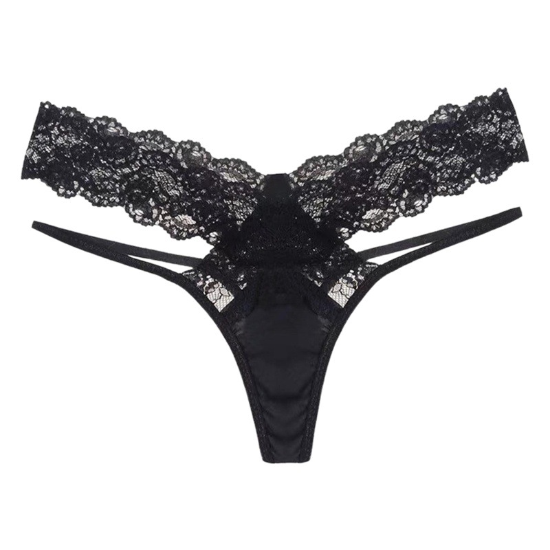 European and American New Sexy Underwear Women's Lace Briefs Cross Straps Sexy See-Through Temptation High Quality Underwear