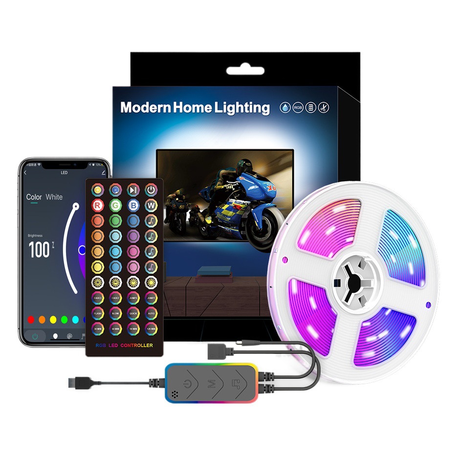 rgb light with graffiti WIFI atmosphere light with USB TV background light 5v living room led colorful color changing atmosphere light