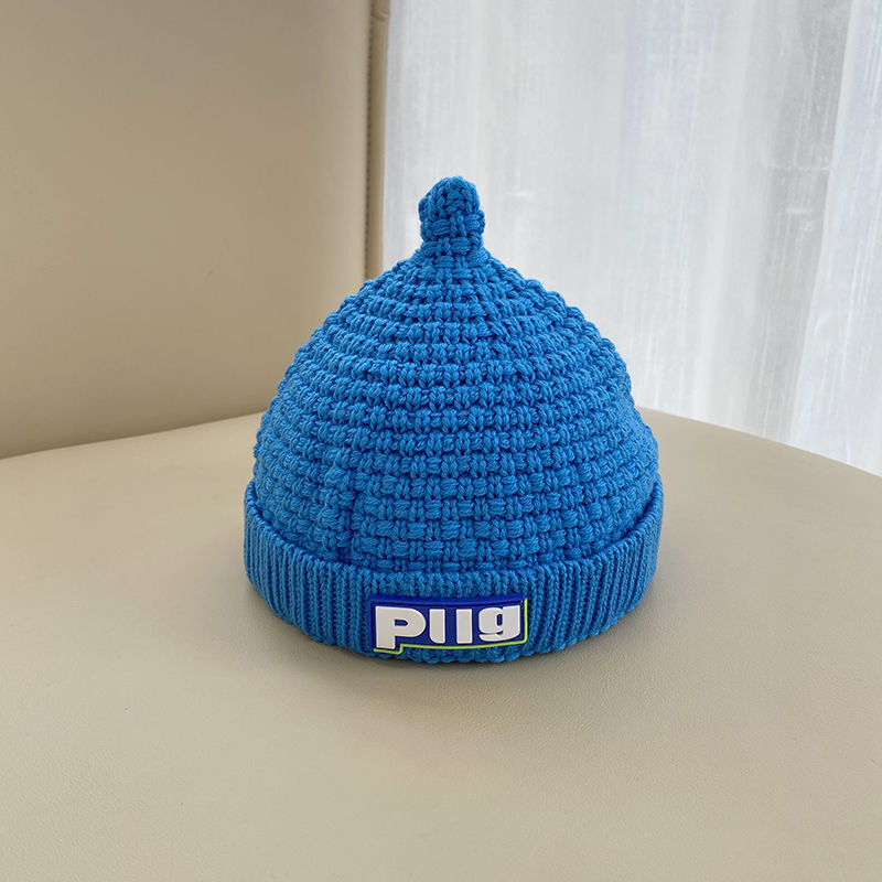 Picture of Children's hat autumn and winter girls' pullover hat Korean-style knitted hat colorful wool hat baby boys' warm earmuffs hat tide