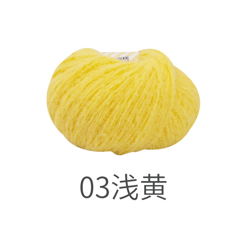 Picture of Snow Fear Cotton Candy Imitation Wool Felt Line Hairpin Hand-woven Bag Doll Crochet Material Bag Wool Ball