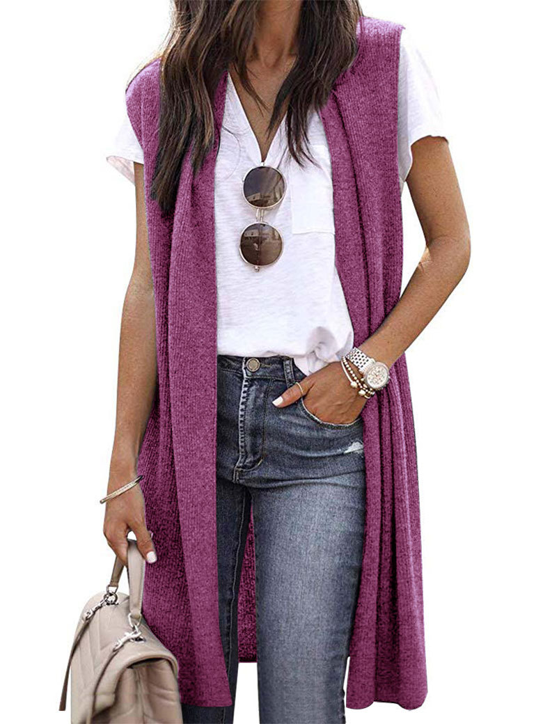 Picture of European and American 2023 Cross-border Amazon New Shoulder Cardigan eBay Fashion Trend Long Sleeveless Vest for Women