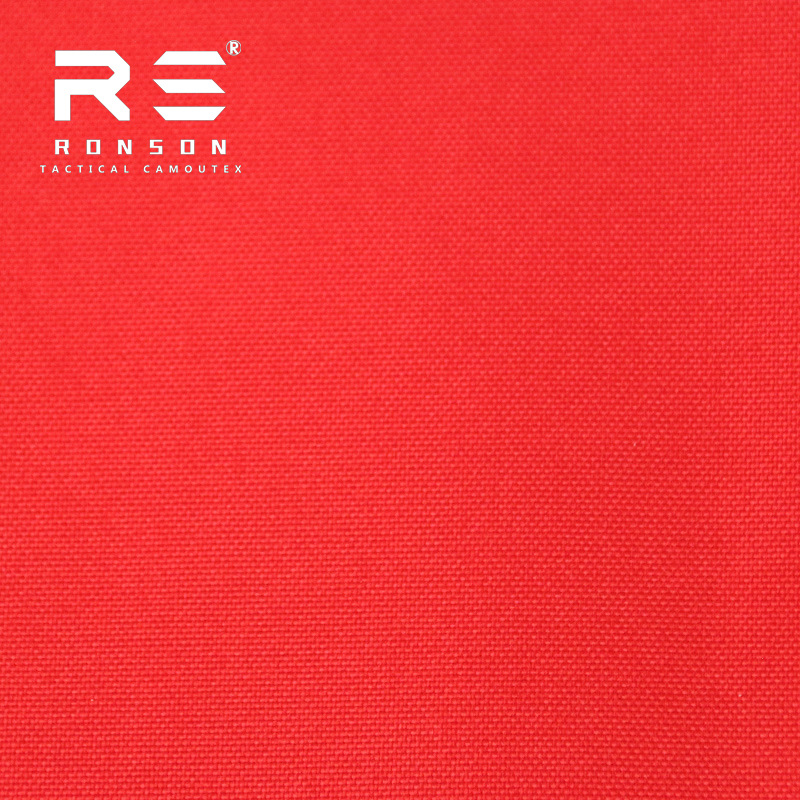 Picture of Rongsheng in stock Fluorescent Orange Orange 1000D Polyester Vacated Silk Fabric Wear-resistant High Strength Waterproof PU Oxford Fabric