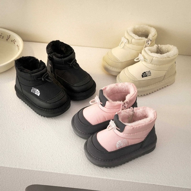Children's Snow Boots Winter Baby Toddler Shoes fleece-lined Snow Cotton Boys Bread Shoes Girls Cotton Boots Waterproof Cotton Shoes