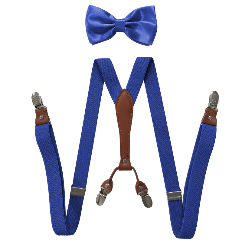 Picture of Cross-Border Supply 2.5cm Adult 4-Clip Elastic Suspenders Unisex Elastic Suspenders Set