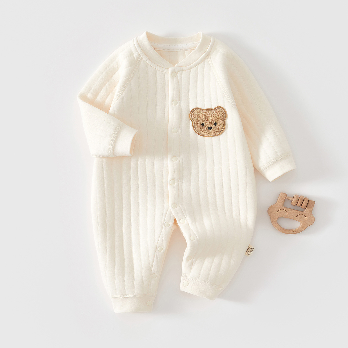 Picture of Baby clothes winter cotton thickened jumpsuit Spring and Autumn Winter newborn male and female baby quilted warm cotton-padded clothes
