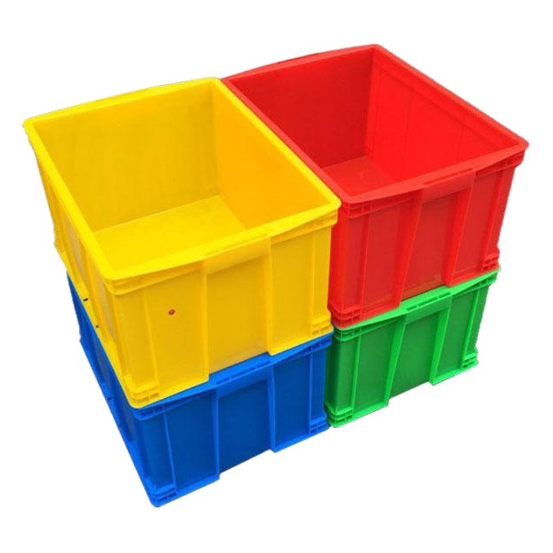 Blue Plastic Turnover Box Logistics Plastic Turnover Box Thickened Storage Plastic Box Storage Transfer Box Can Be Equipped with Cover Frame