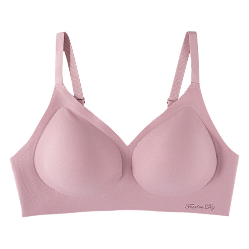 2025 New Style Breathable Non-marking Underwear Small Chest Push-up Sexy Bra Women's Underwear Women's Bra without Rings