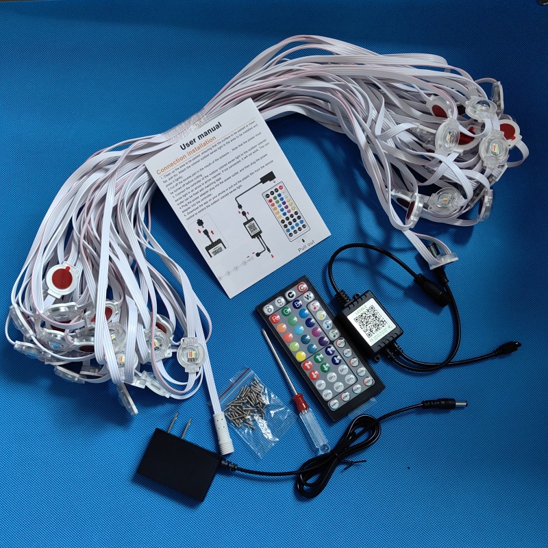 Picture of Rgb Eaves Light Ip67 Waterproof Bluetooth Remote Control Christmas Light Halloween Holiday Party Outdoor Led Eaves String Light