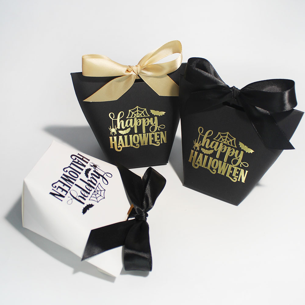 Halloween Happy halloween Candy Packaging Box Bat Spider Web Party Gift Wrapping Candy Bag