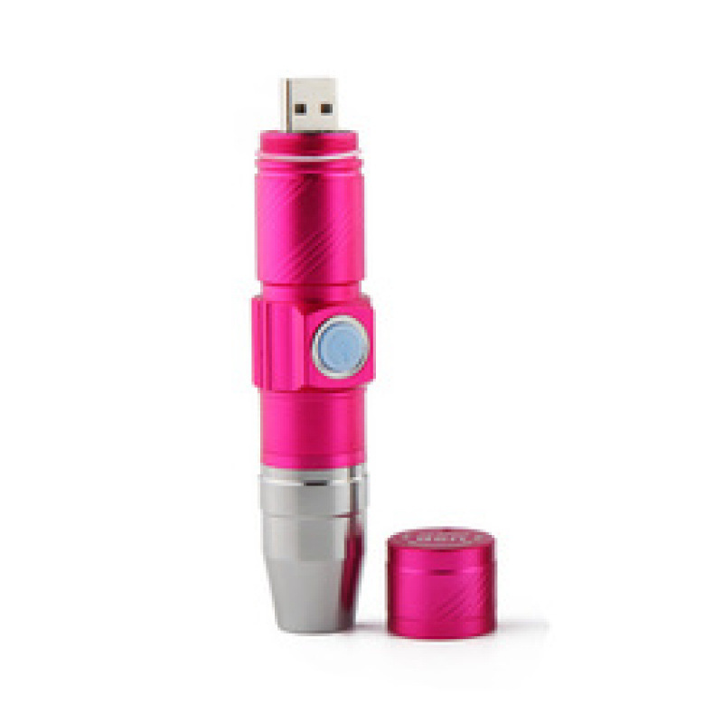 Picture of 365Nm Purple Flashlight Facial Mask Cosmetics USB Rechargeable Fluorescent Agent Flashlight to Detect External Rays