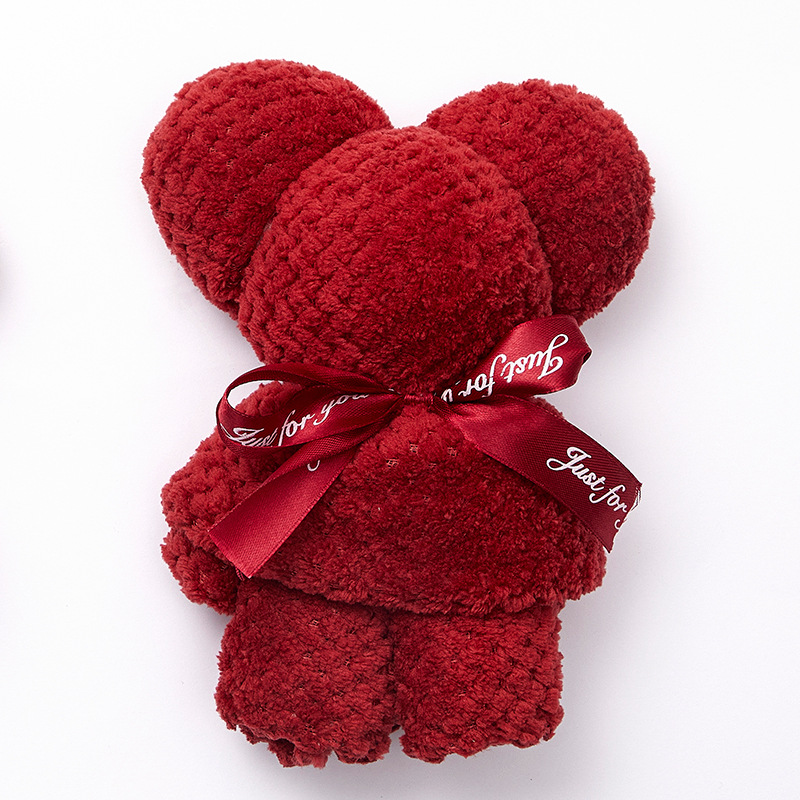 Picture of Wedding towel Red Bear towel Xi Pu creative wedding escort gift bridesmaid practical small gifts wholesale