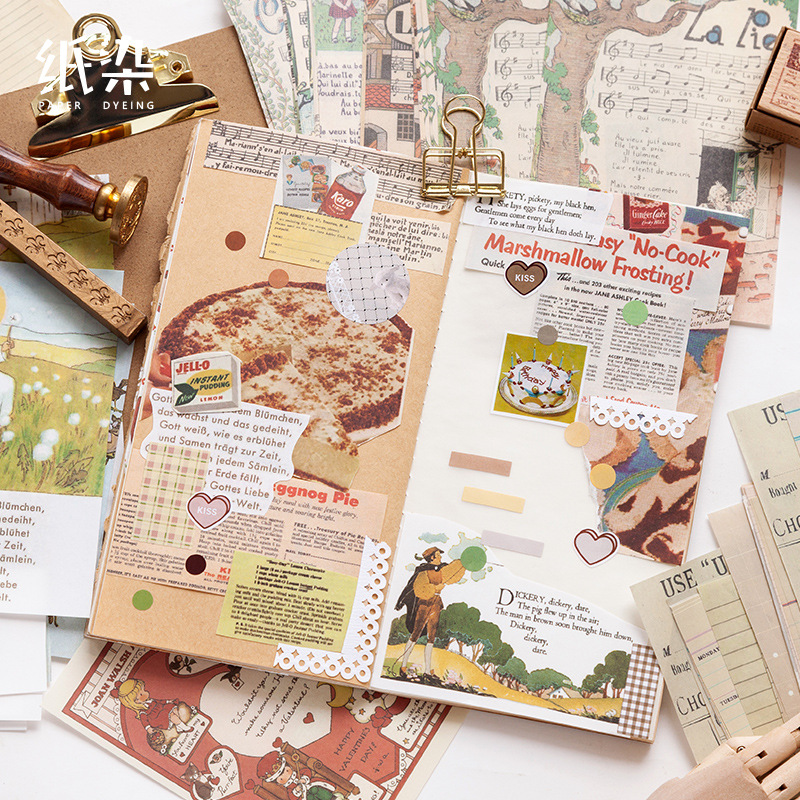 Picture of Paper dyeing material paper time shop series creative fresh retro hand account decoration base paper 10