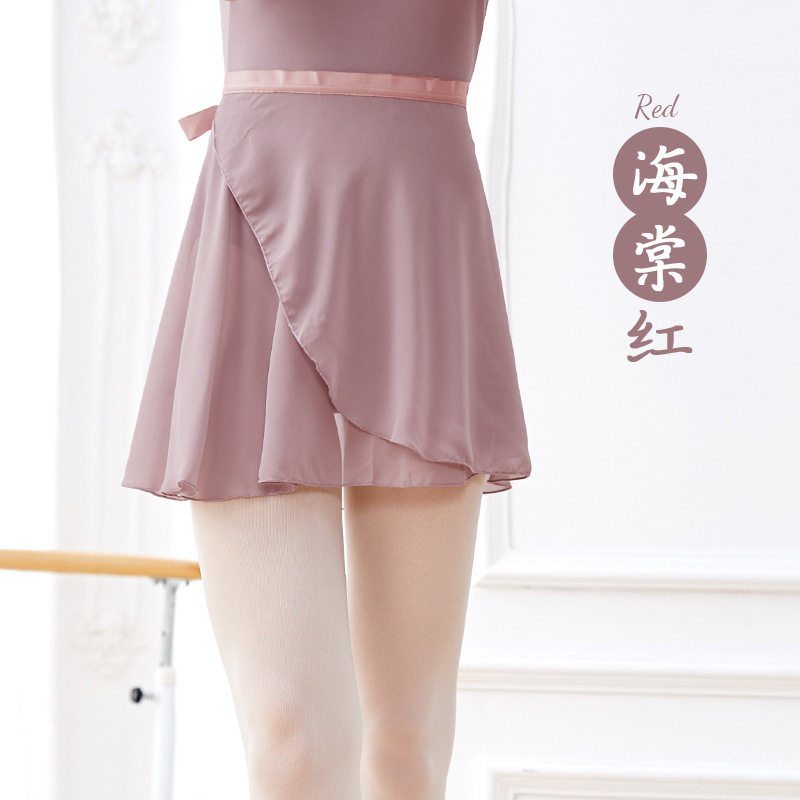 Picture of Ballet Practice Clothes Dance Gauze Skirt Adult One-Piece Skirt Lace-Up Gray Purple Girl Dance Practice Skirt