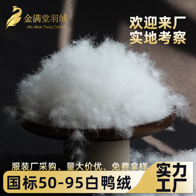 Manufacturer Supplies 90 White Duck down New National Standard E-Commerce Inspection Pure White Large down Filling Raw Materials Wholesale