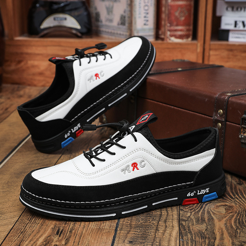 Cross-Border Large Size New Men's Shoes Korean Style Daily Commuting Leather Shoes Fashionable Business Casual Men's Shoes Breathable and Versatile for All Seasons