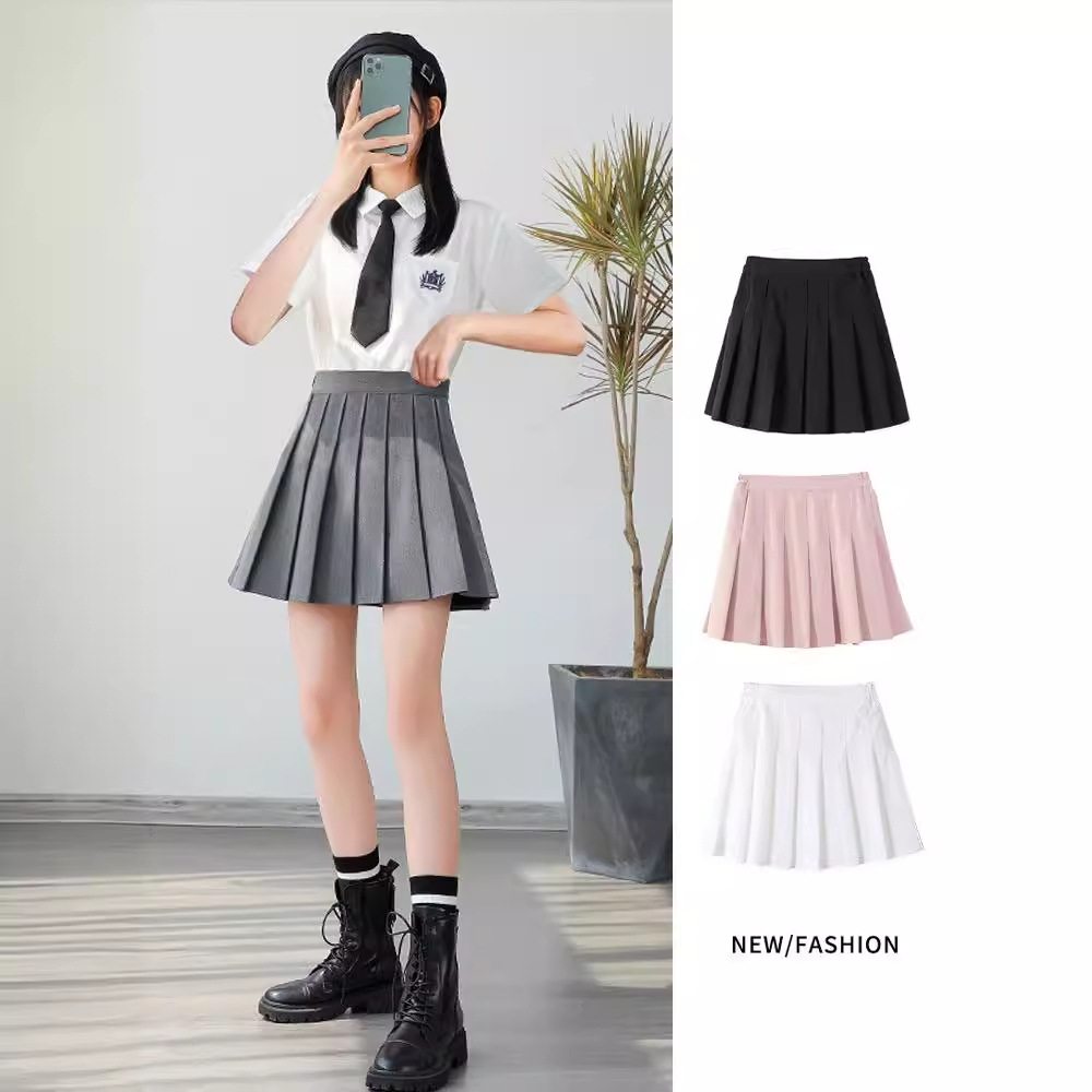Girl's Skirt Summer Dress Girl's Pleated Skirt College Style Skirt Summer Children's Short Skirt All-match Western Style