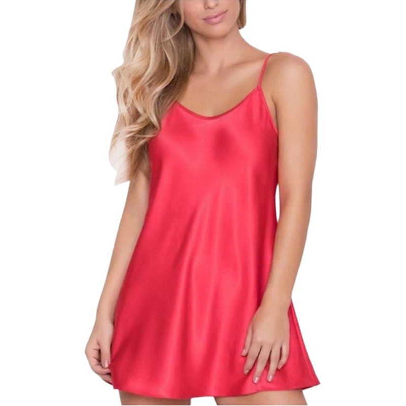 Europe and the United States export large size fat woman imitation silk loose comfortable perspective sexy large size sexy suspender pajamas pajamas