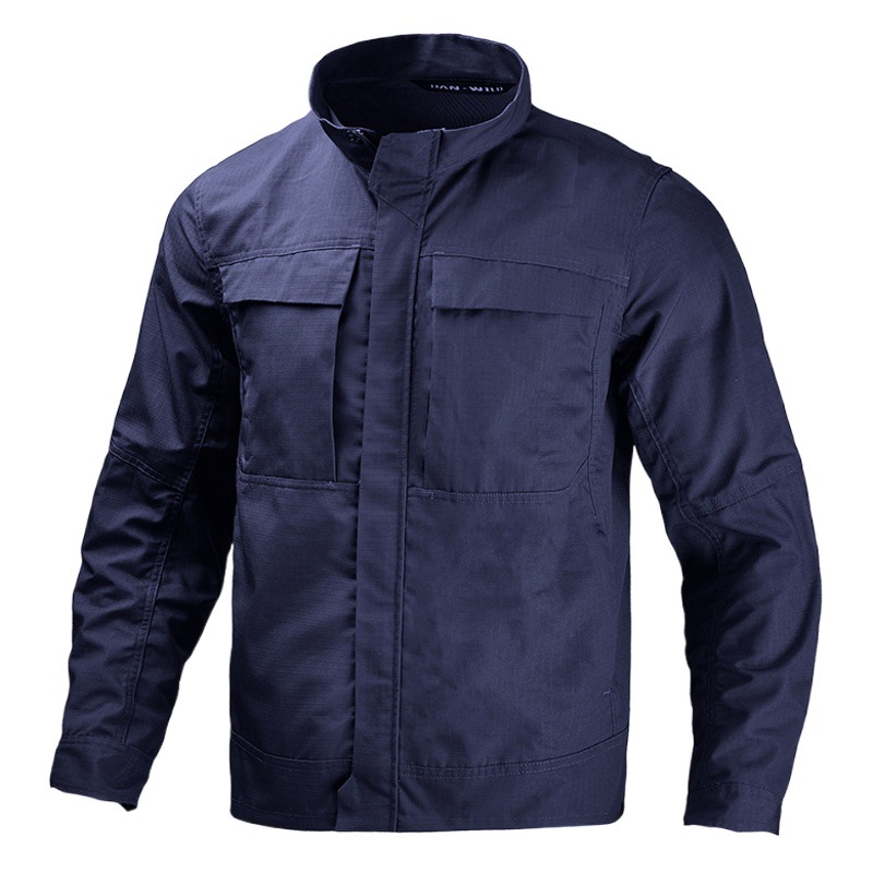 Hanye Windbreaker Spring and Autumn Tactical Jacket Outdoor Cycling Assault Men's Scratch-Resistant Wear-Resistant Multi-Pocket Workwear Jacket