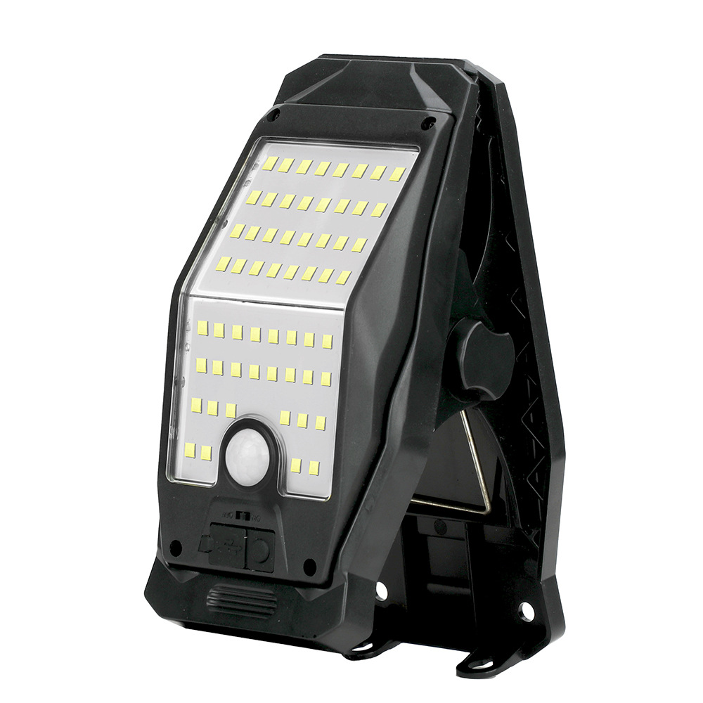 Picture of Solar Clip Lamp Outdoor Courtyard Lamp Fence Lamp Household Waterproof Wall Lamp Human Body Sensor Super Bright Lighting Street Lamp