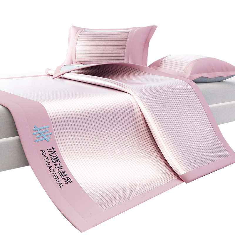 Picture of Class A Maternal and Infant Class Explosions Antibacterial Ice Silk Mat Summer Sleeping Naked Air-conditioned Mat Machine Washable Folding Bed Cover Soft Mat