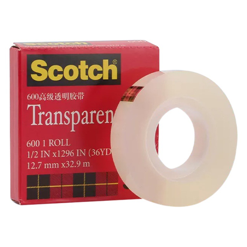 3m Scotch Test Tape 600 Strong Traceless Transparent Single-sided Tape Stationery Ink Hundred Test Tape