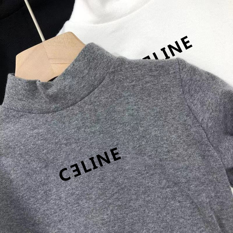 Picture of German velvet children's all-match high collar warm base shirt autumn and winter children's clothing fun cute children's long sleeve T-shirt top