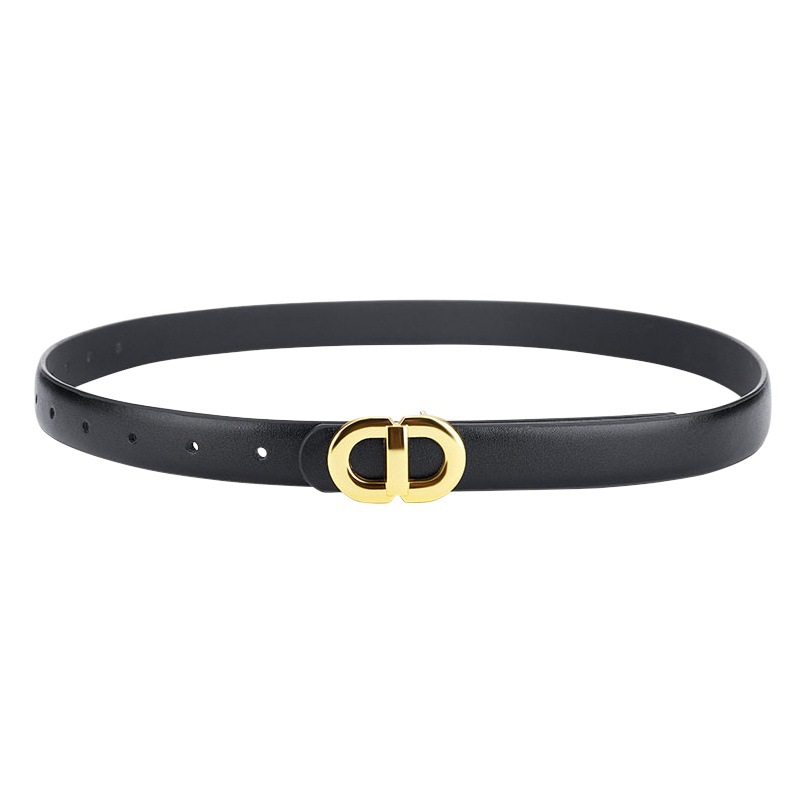 D Buckle Korean style fashion belt alloy buckle ladies student fashion high sense European and American Belt wholesale one-piece delivery