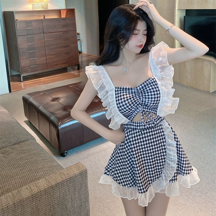 Split slimming belly-covering conservative swimsuit skirt sweet girl sexy pure desire style boxers sexy student ins