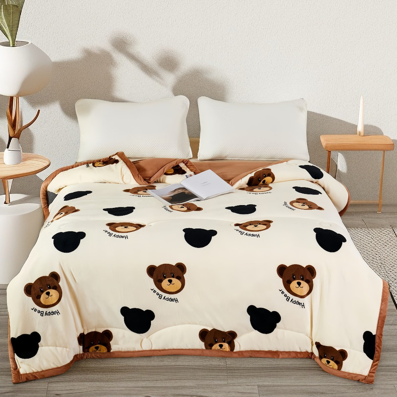 Picture of [2024 new milk velvet winter quilt] autumn and winter warm thick milk velvet winter quilt double-sided student dormitory bedding
