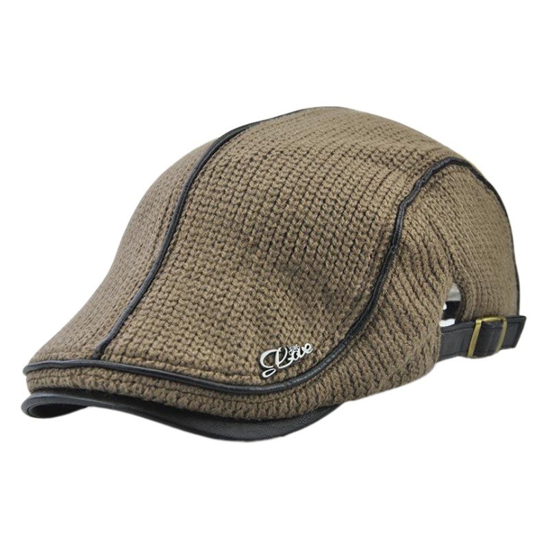 New Knitted Cap Middle-aged and Elderly Men's Autumn and Winter Thickened Warm Beret Casual Ancient British