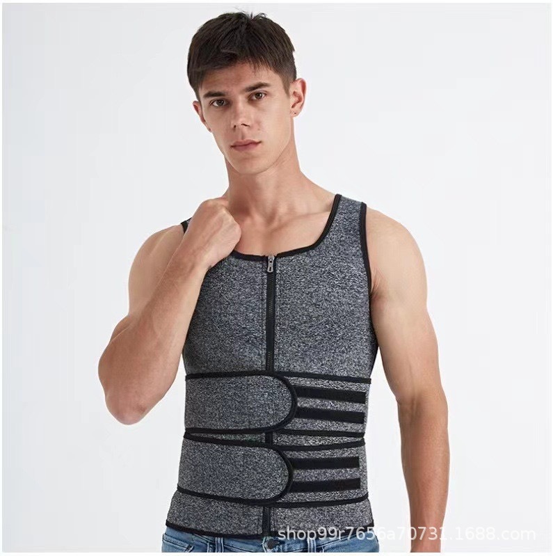 Picture of Double Waist Shaper Men's Sports Vest Sweat Suit Fitness Tunic Tunic Sports Body Shaper Cross-border Abdominal Belt
