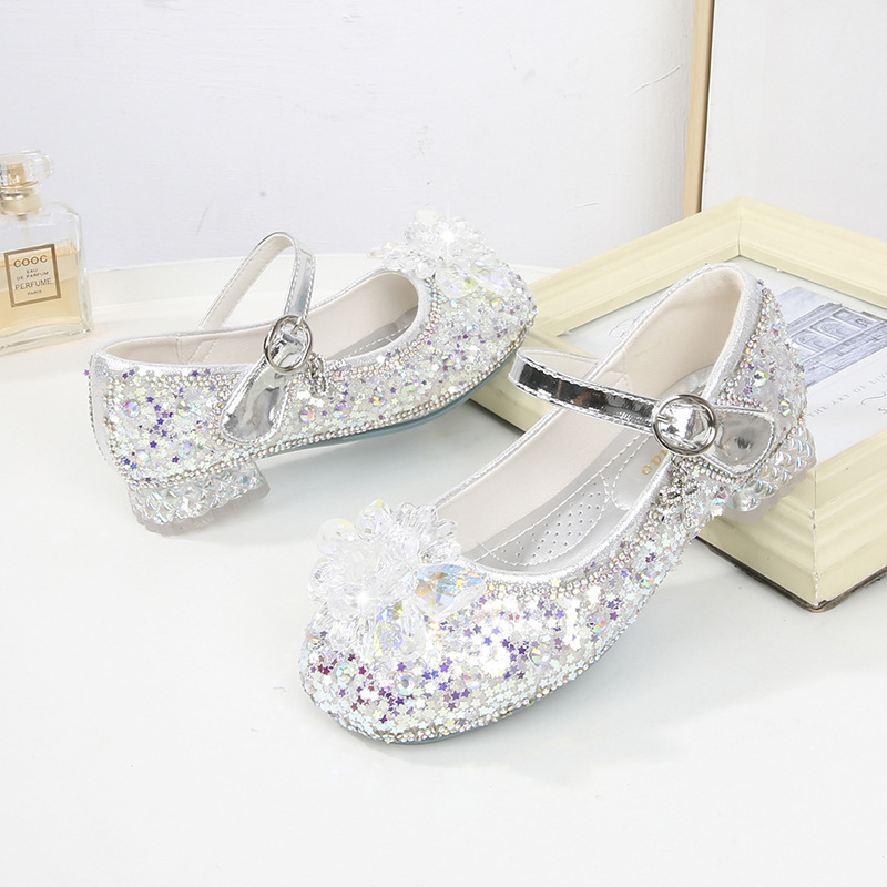Picture of High-End Kidsren's Princess High-Heeled Leather Shoes for Kidsren and Girls, 2025 Autum New Performance Shoes for Primary and Secondary School Students