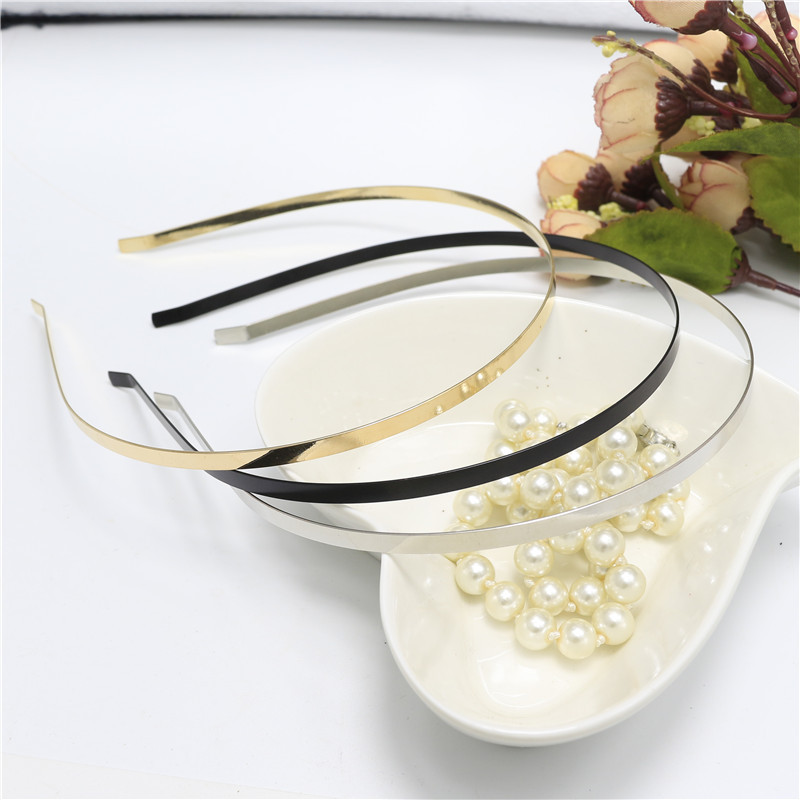 Picture of DIY hair accessories hair band accessories wholesale thick plated black gold silver copper accessories hair band