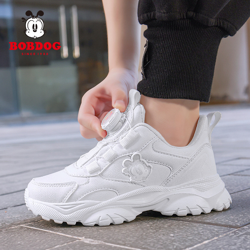 Picture of Babudou Children's Shoes, Girls' Shoes, White Shoes, Boys' Shoes, 2025 Autumn Mesh Breathable Running Shoes, Breathable and Shock-Absorbing