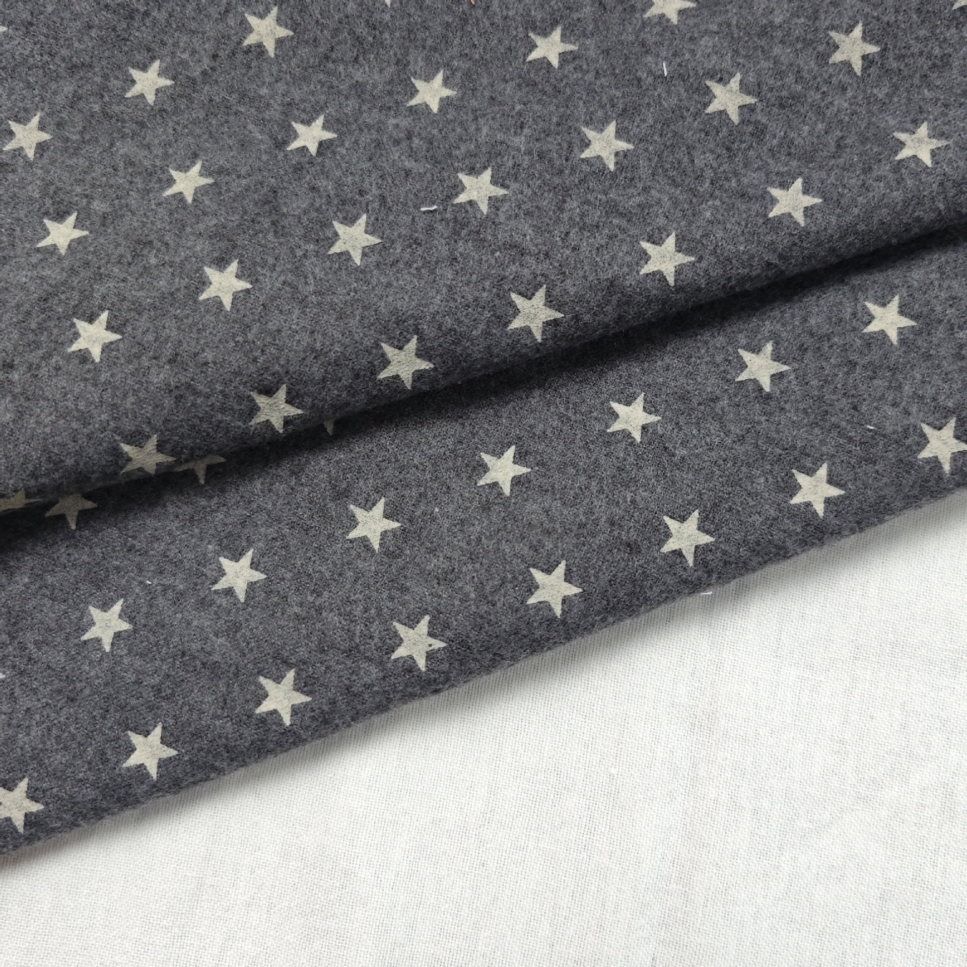 Picture of Autumn and Winter All-Cotton Brushed Woven Fabric with Five-Pointed Star Print and Tie-Dye Fabric for Coats, Skirts, Children's Clothing, Hanfu, Fabric Art, and Home Decor