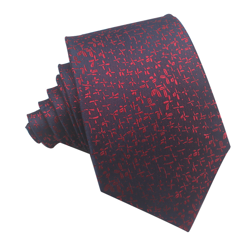 Picture of 25 New 8cm Polyester Jacquard Stripesd Tie 7cm Men's and Women's Business Formal Wear Casual High-End Red Black Blue